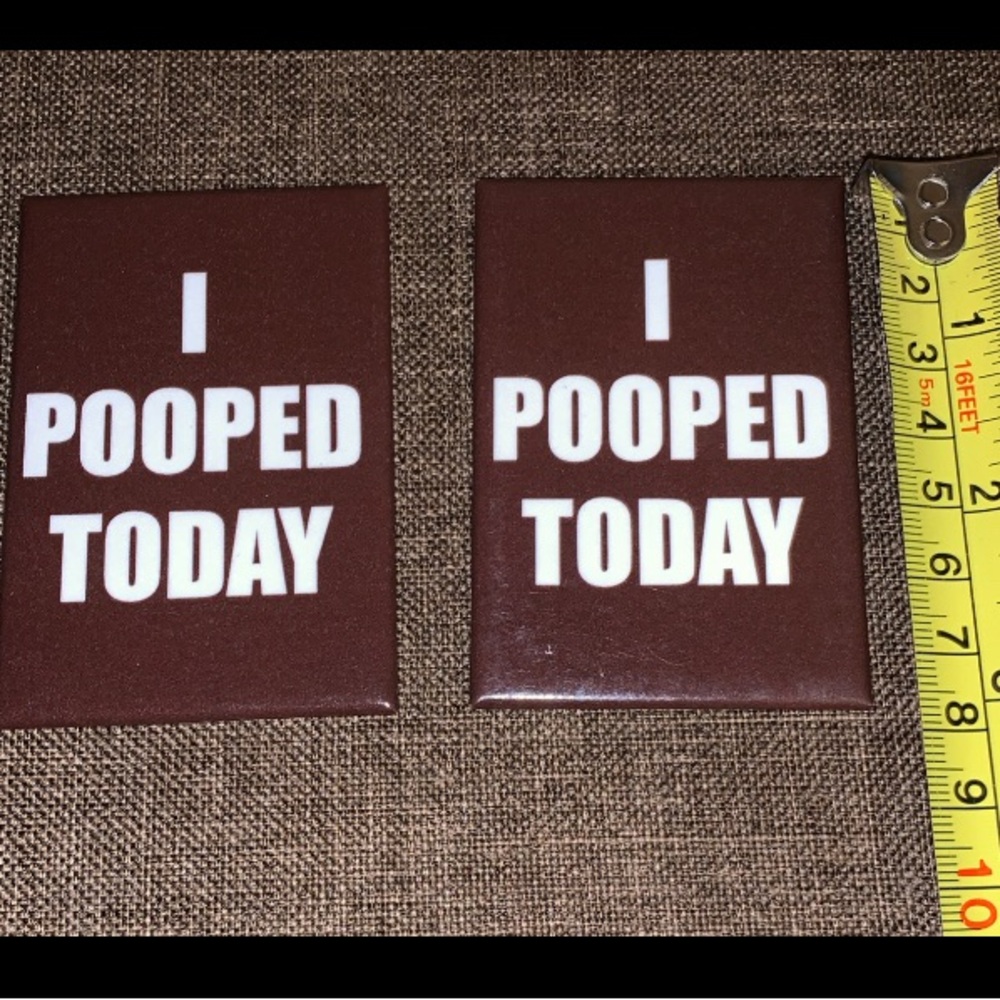 (2) I Pooped Today Magnet - Humor - Picture 4 of 4